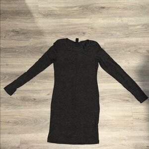 Dark Gray Long Sleeve Dress